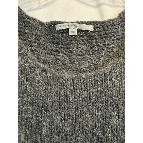 GAP |Women’s Sweater Gray Alpaca Wool Blend Knit Pullover Scoop Neck Size XS - Picture 2 of 6